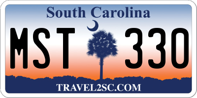 SC license plate MST330