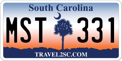 SC license plate MST331