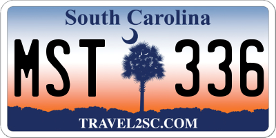 SC license plate MST336