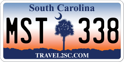 SC license plate MST338