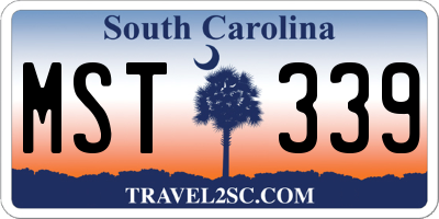 SC license plate MST339