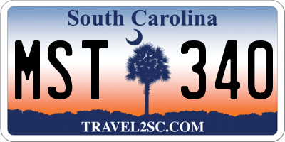 SC license plate MST340