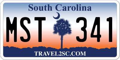 SC license plate MST341