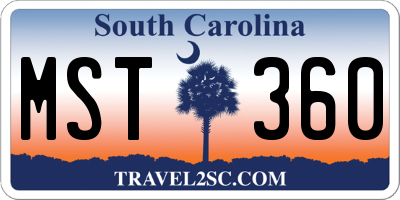 SC license plate MST360