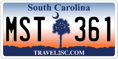 SC license plate MST361