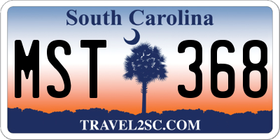 SC license plate MST368