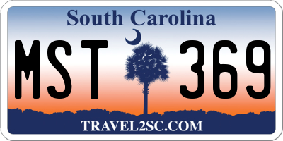 SC license plate MST369