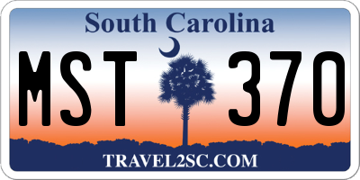 SC license plate MST370