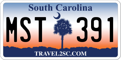 SC license plate MST391