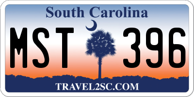 SC license plate MST396