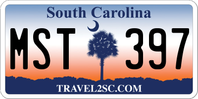 SC license plate MST397