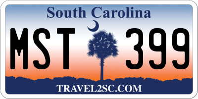 SC license plate MST399