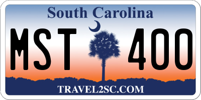 SC license plate MST400