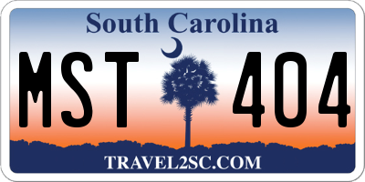 SC license plate MST404