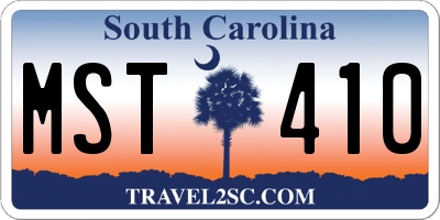SC license plate MST410