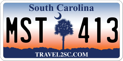 SC license plate MST413