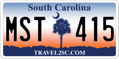 SC license plate MST415
