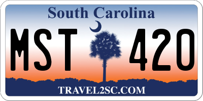 SC license plate MST420