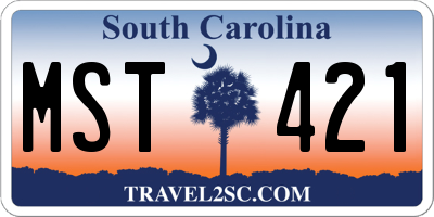 SC license plate MST421