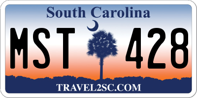 SC license plate MST428
