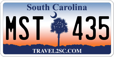 SC license plate MST435