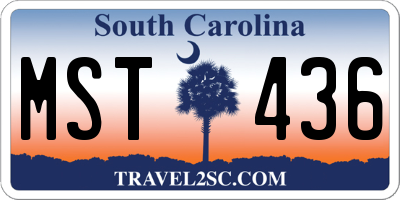 SC license plate MST436