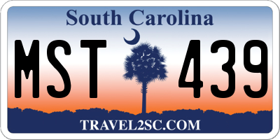 SC license plate MST439