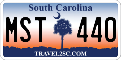 SC license plate MST440