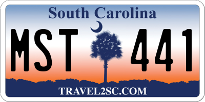SC license plate MST441