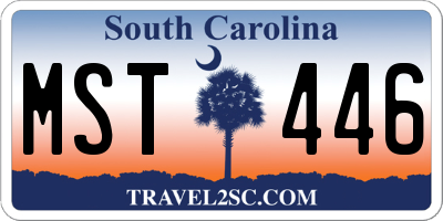 SC license plate MST446