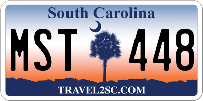 SC license plate MST448