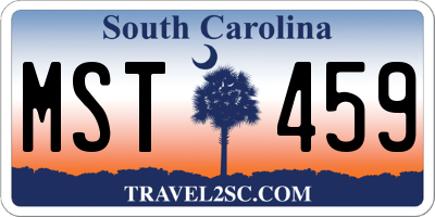 SC license plate MST459