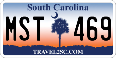 SC license plate MST469