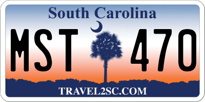 SC license plate MST470