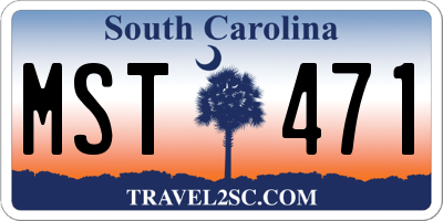 SC license plate MST471