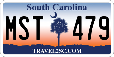 SC license plate MST479