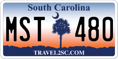 SC license plate MST480
