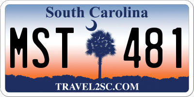 SC license plate MST481