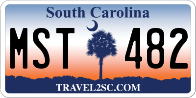 SC license plate MST482