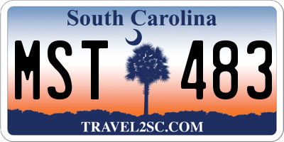 SC license plate MST483