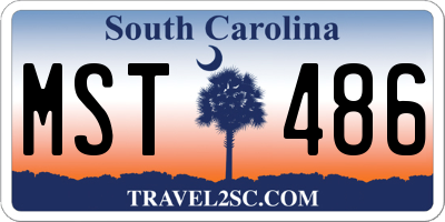 SC license plate MST486
