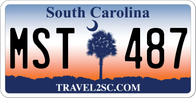 SC license plate MST487