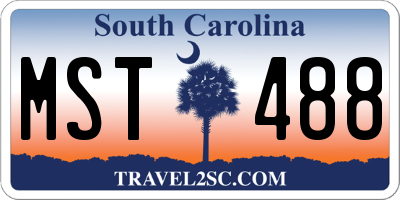 SC license plate MST488