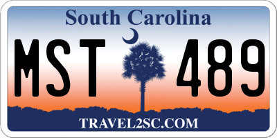 SC license plate MST489