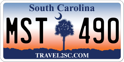 SC license plate MST490