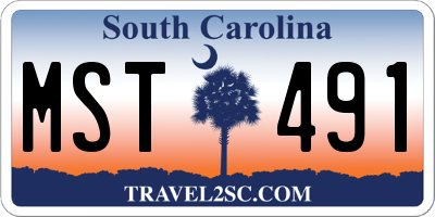 SC license plate MST491