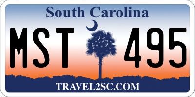 SC license plate MST495