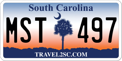 SC license plate MST497