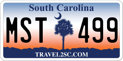 SC license plate MST499