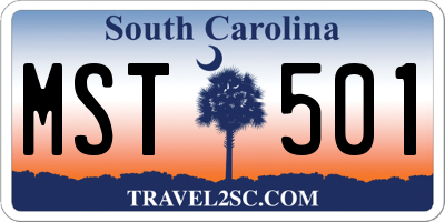 SC license plate MST501